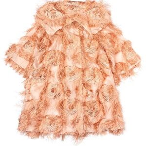 BURU Rose Gold Eyelash Car Coat L/XL